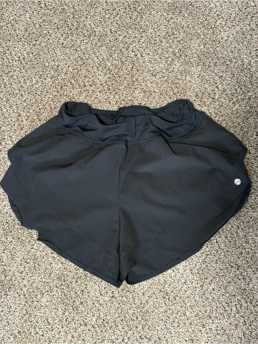 Apana Black Women's Athletic Shorts with Inner Liner